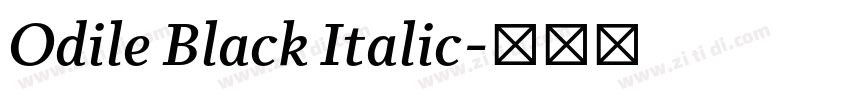 Odile Black Italic字体转换